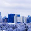 Zima w Warszawie fotoobraz panoramiczny