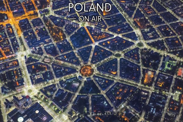 Szczecin ON AIR nocą fotoobraz z kolekcji POLAND ON AIR