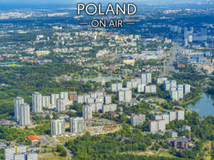 Zielone Katowice ON AIR! Osiedle Tysiąclecia i Park Chorzowski fotoobraz z kolekcji POLAND ON AIR