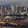 Warszawskie wieżowce ponad Starym Miastem i Okęciem w tle fotoobraz POLAND ON AIR