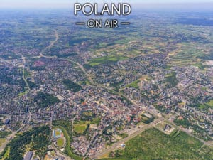 Zielony Lublin ON AIR fotoobraz na płótnie POLAND ON AIR
