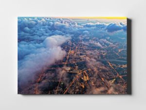 Warszawa w chmurach fotoobraz na płótnie WARSAW ON AIR