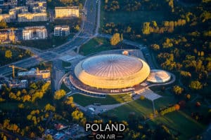 Krakow z lotu ptaka Tauron Arena