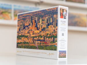 Most Świętokrzyski i warszawskie wieżowce z lotu ptaka - Puzzle Kolekcjonerskie